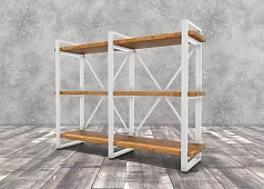 Стеллаж Айсберг Лофт 120х102-3 Коричневый
