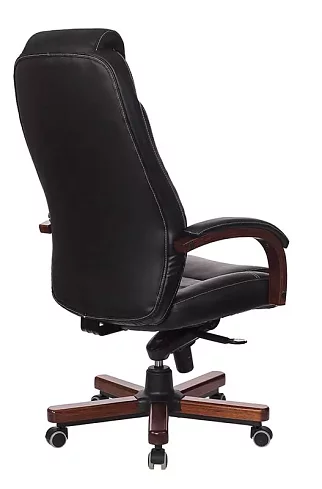 Кресло руководителя Бюрократ T-9923 Walnut дизайн 1, Черный