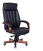 Кресло руководителя Бюрократ T-9922Walnut дизайн 1 Черный