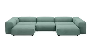 Диван Фиджи (П-образный) Без механизма Зеленый