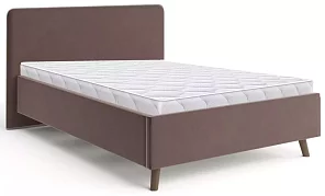 Интерьерная кровать с матрасом Ванесса 140 с мягкой спинкой 