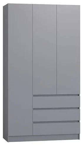 Шкаф распашной Акация 3-дверный 1.2 м (графит), Серый