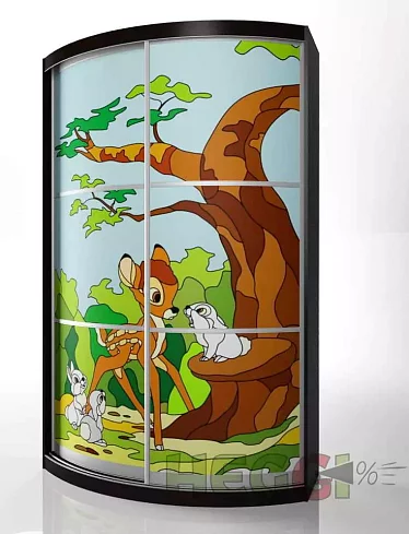 Радиусный шкаф купе Мебелеф-3