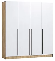Шкаф Бастион 2.0 м (белый древесный/дуб крафт золотой)