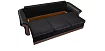 Кожаный Прямой диван-кровать Аурига, Черный