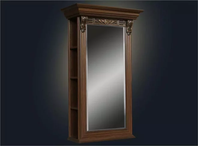 Зеркало с полками Б5.4-5, Коричневый