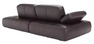 Прямой диван Ризван Сканди экокожа Без механизма Коричневый