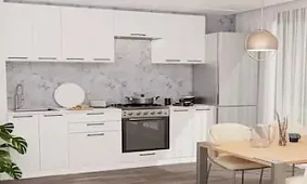 Модульная кухня Кёльн 2.4м (софт пломбир) Белый