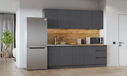 Кухня Айден ПРО 2.0м (серый графит/серый графит)