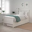 Каркас кровати с 2 ящиками ХЕМНЕС, Белый