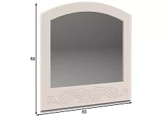 Зеркало навесное Венеция (белый/жемчуг) Бежевый