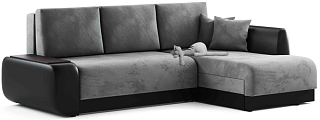 Угловой диван Нью-Йорк Еврокнижка Серый