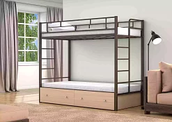 Кровать двухъярусная Валенсия 90 твист (с ящиком)