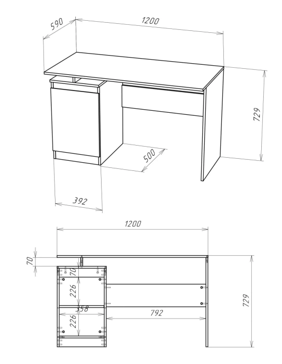ф118 Стол письменный Т-5 Штерн дизайн 3
